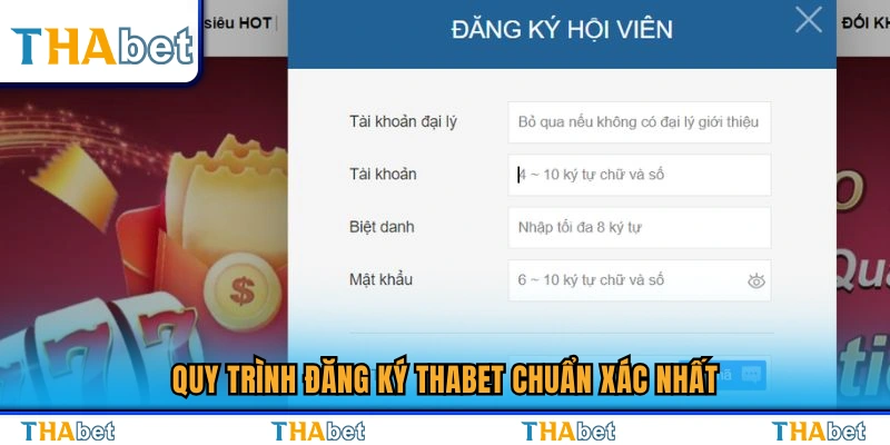 Đăng Ký Thabet – Hướng Dẫn Chi Tiết Cho Người Mới 2026 3 Các bước tạo tài khoản nhanh chóng và chính xác